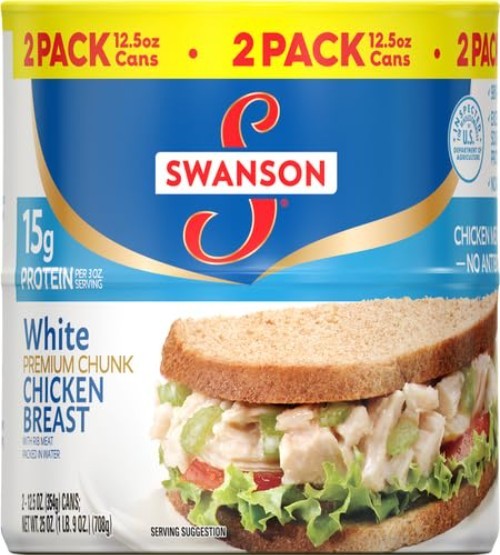 Swanson White Chunk Chicken Breast, 12.5 Oz Can, 2 Count