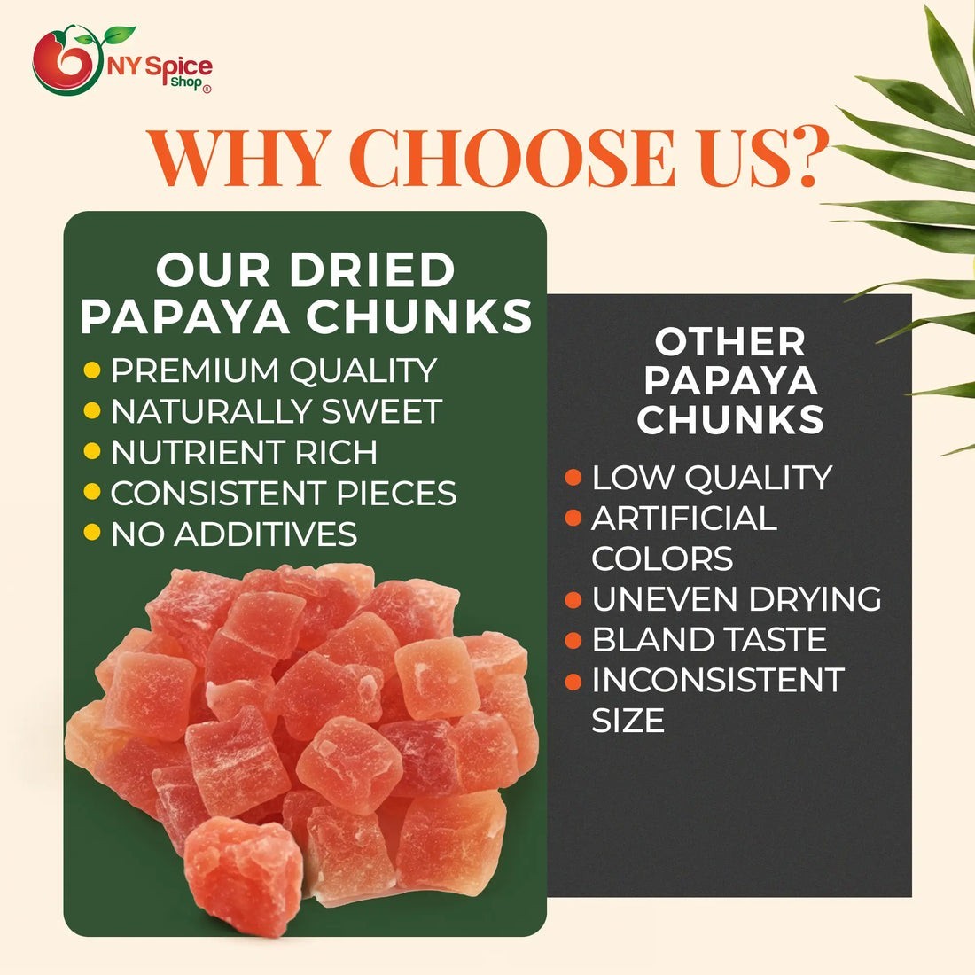 Natural Dried Papaya Chunks, Dried Fruit FREE SHIP