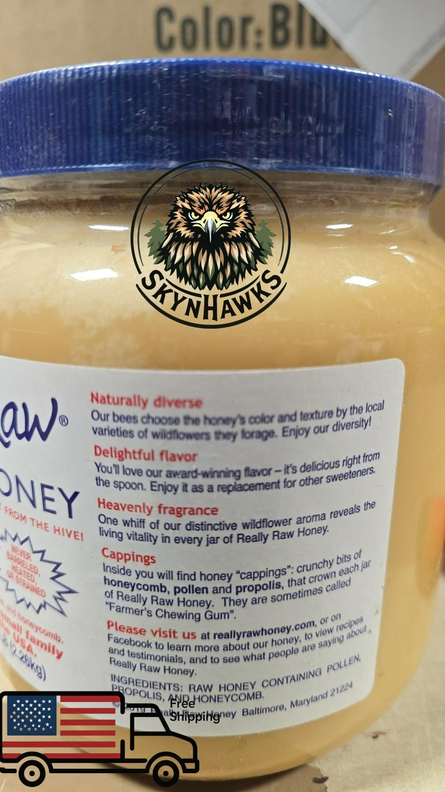 Really Raw Honey Jar Unprocessed Raw Honey 5lb Free Shipping