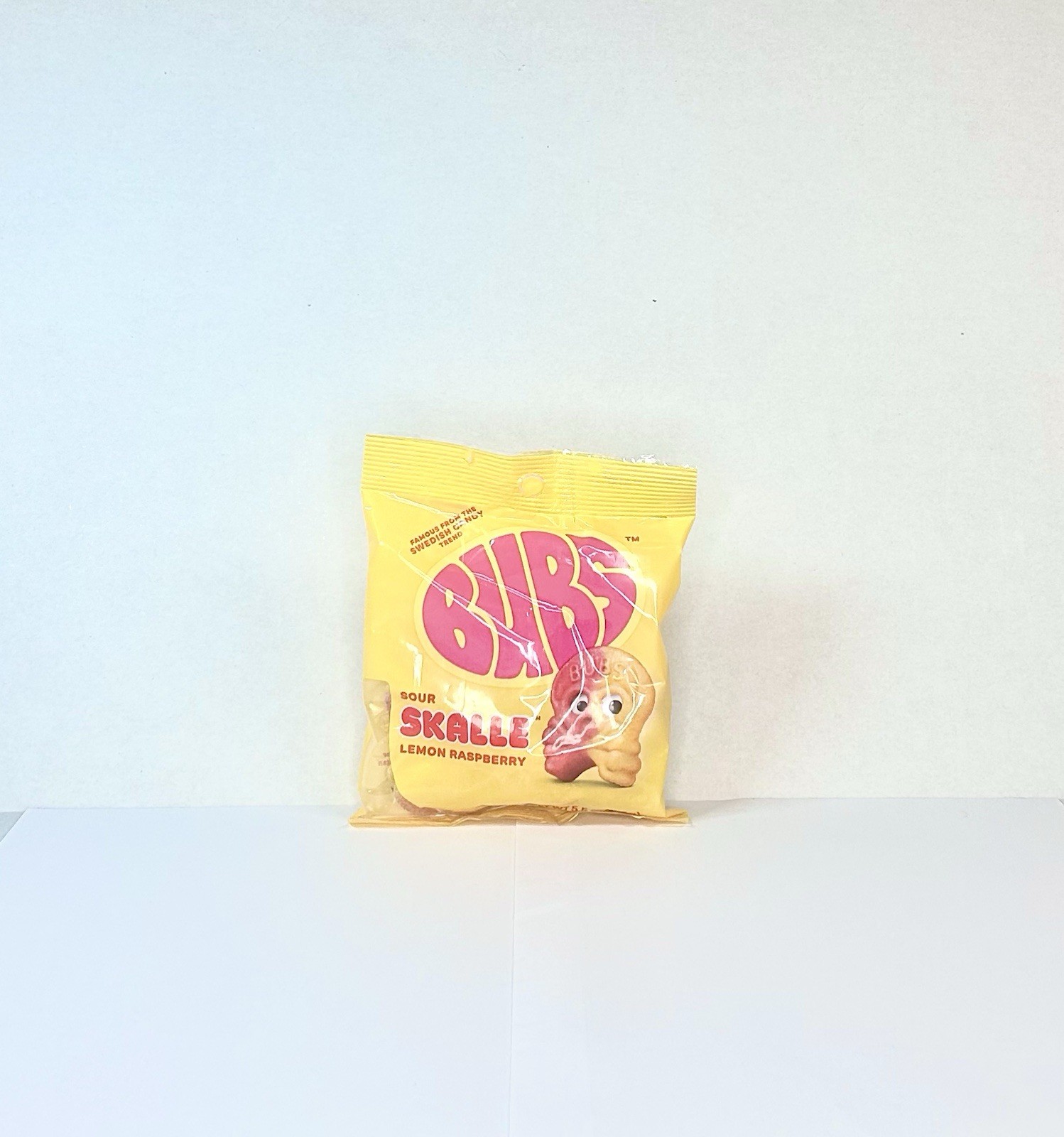 Bubs Sour Skulls Lemon Raspberry Flavor 5.5oz Bag Authentic Swedish Candy