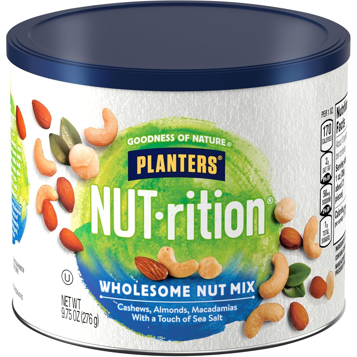 9.75 oz NUT-Rition Wholesome Nut Mix: Delicious Cashews, Almonds, Macadamias
