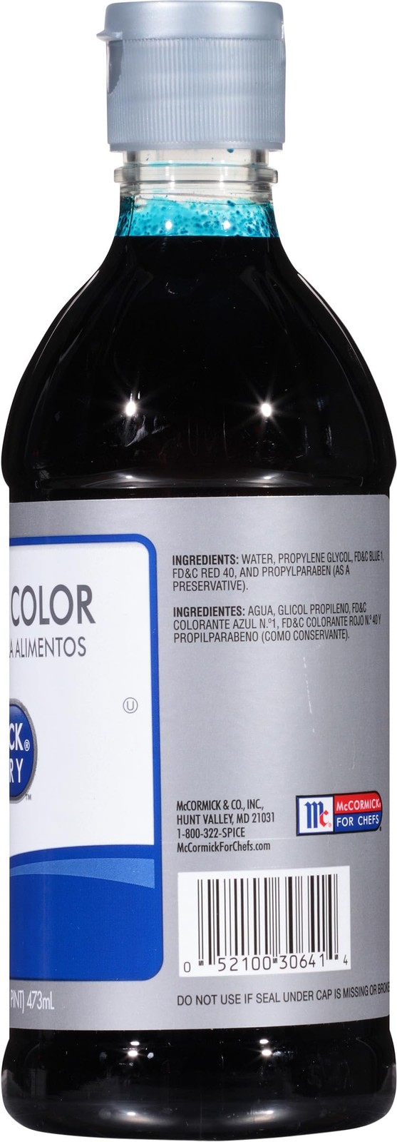 McCormick Culinary Blue Food Coloring, 16 fl oz – One 16 Fluid Ounce Bottle of B