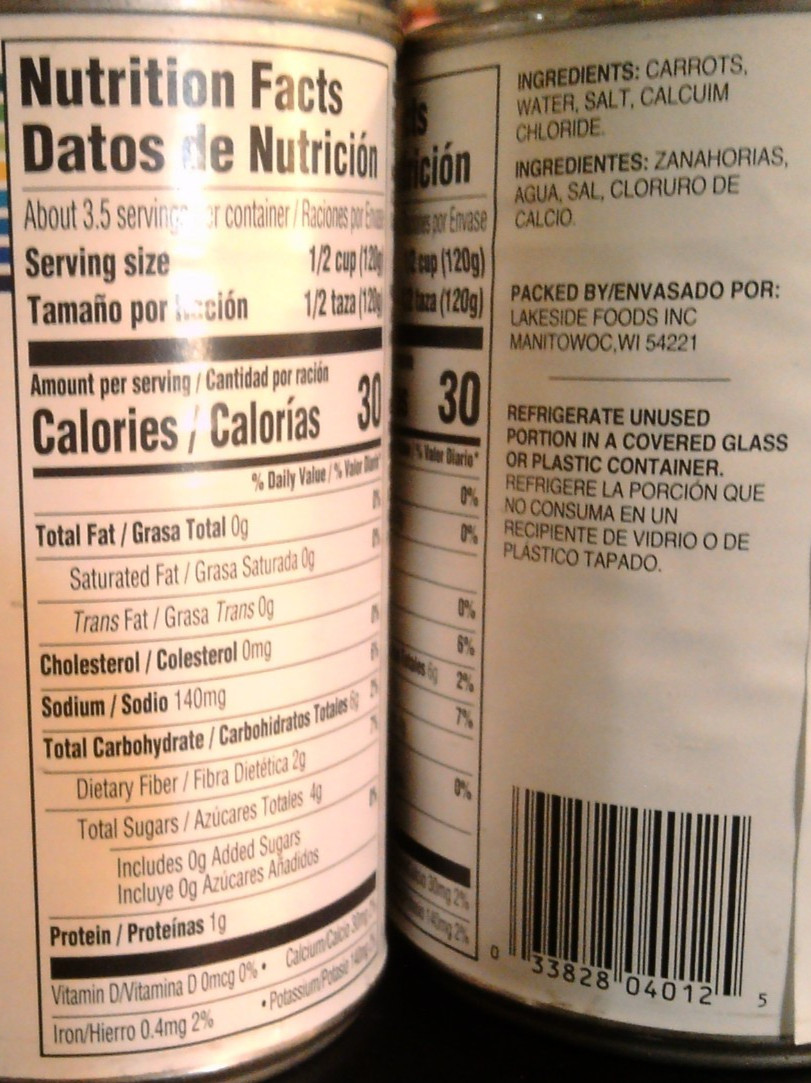 LOT OF 12 Lakeside Low Sodium Sliced Carrots 14.5oz (BEST B 10/27 (10) & 4/27 (2