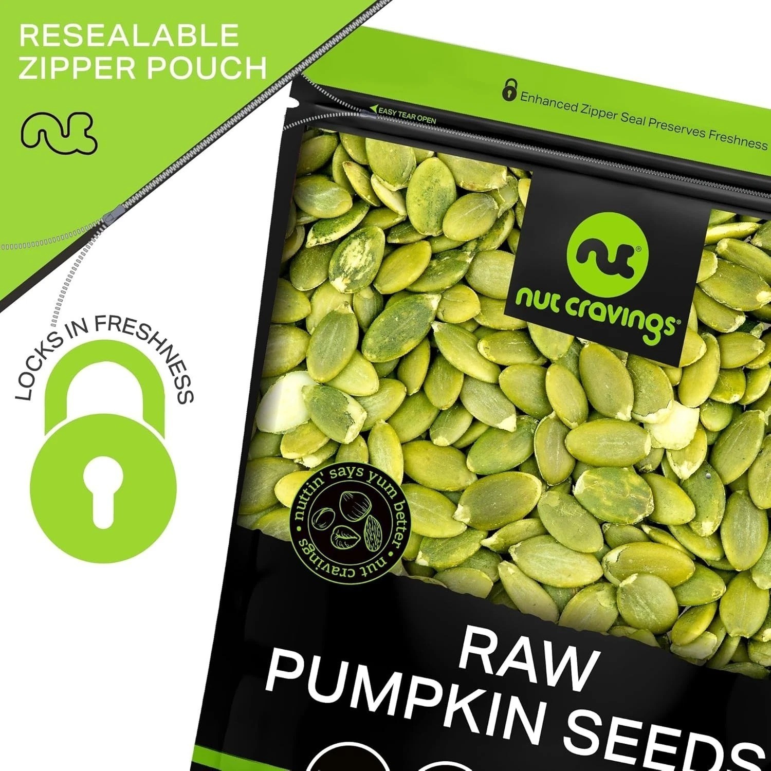 – Raw Pumpkin Seeds Pepitas, Unsalted, Shelled, (8Oz – 1 Pack) Bulk Nuts Packed
