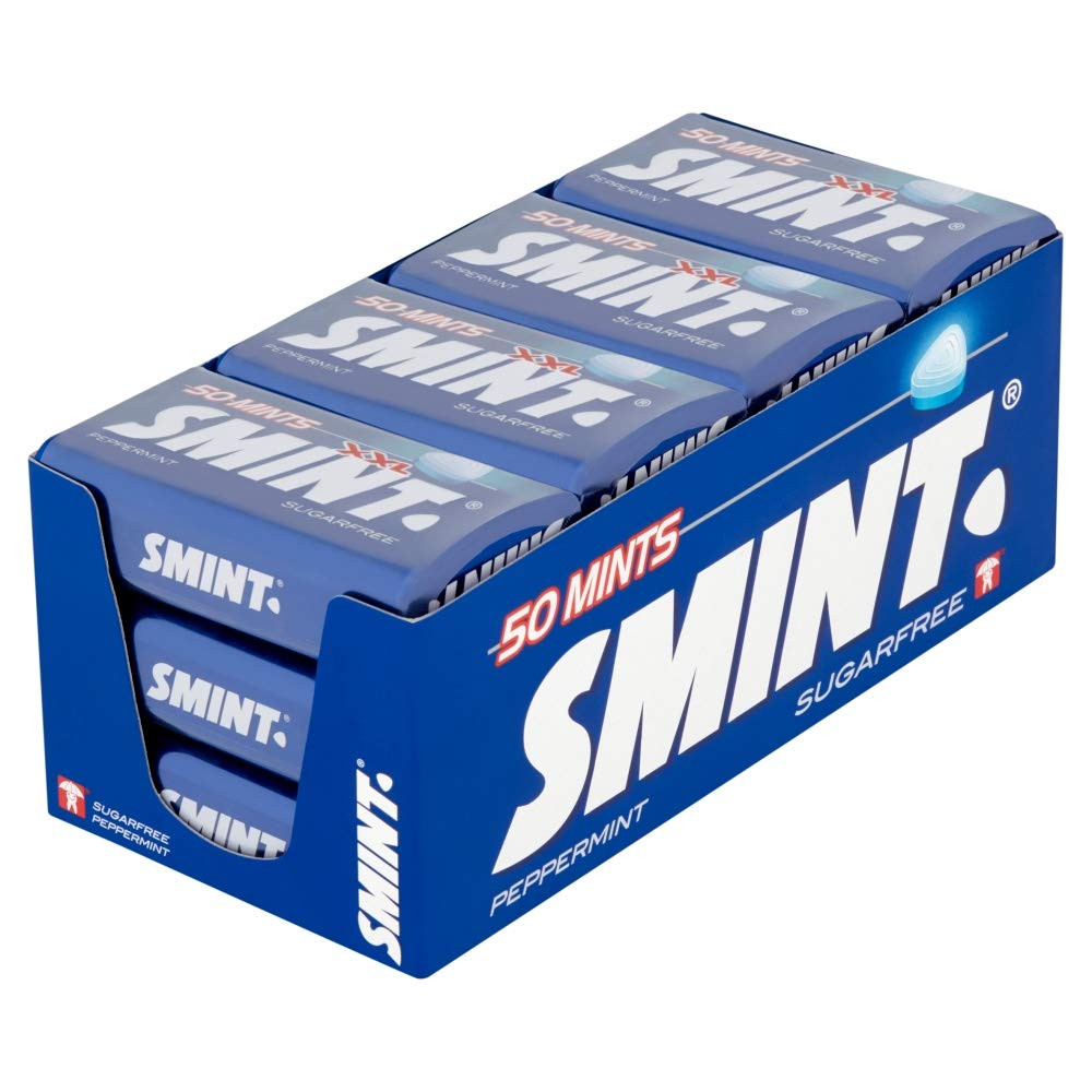 Mints Peppermint, Sugar Free, 12 Packs with 50 Mints