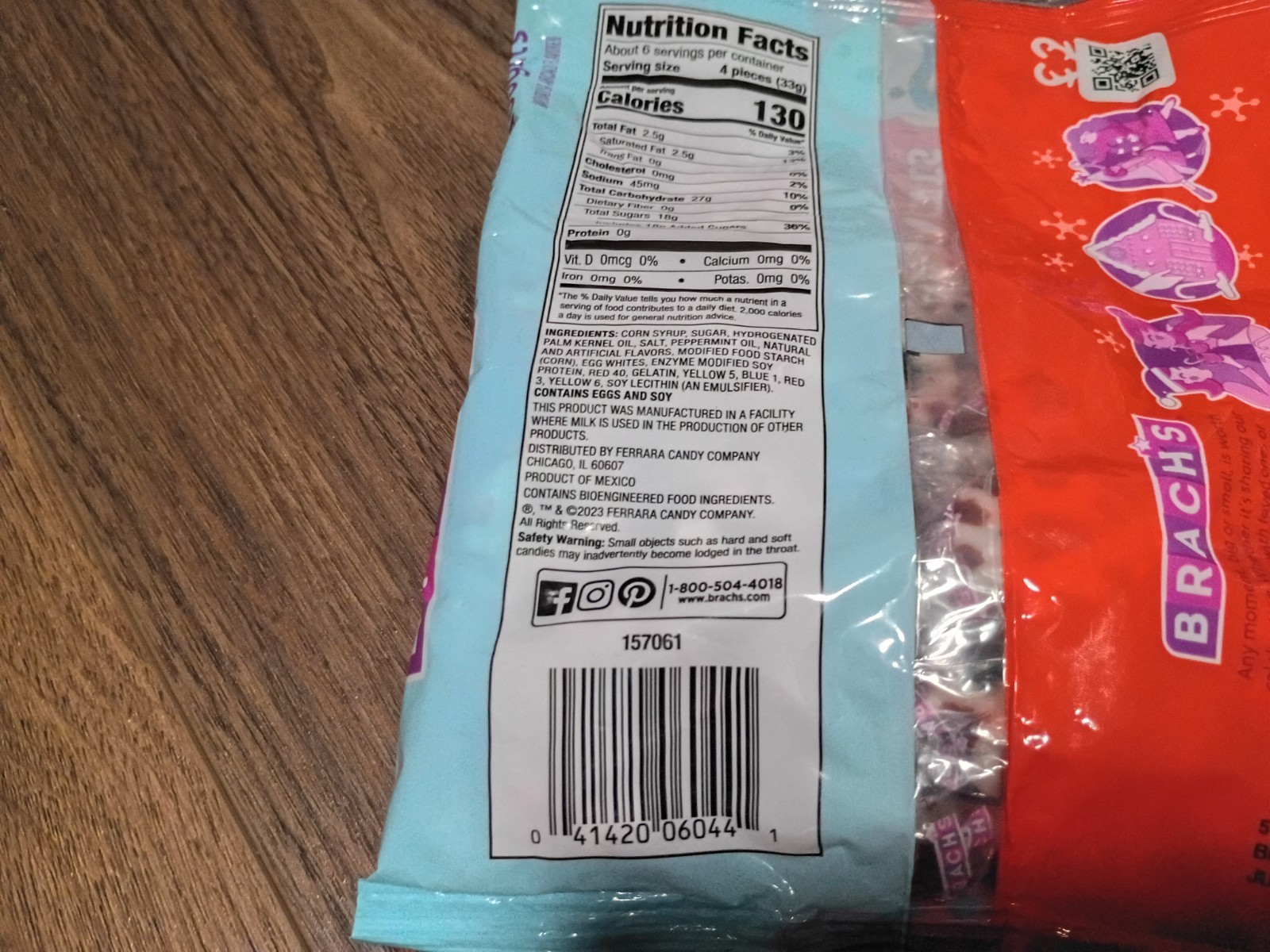 Brach’s Peppermint Christmas Nougats Candy Holiday Treats 7 oz Bag BB 07/2026