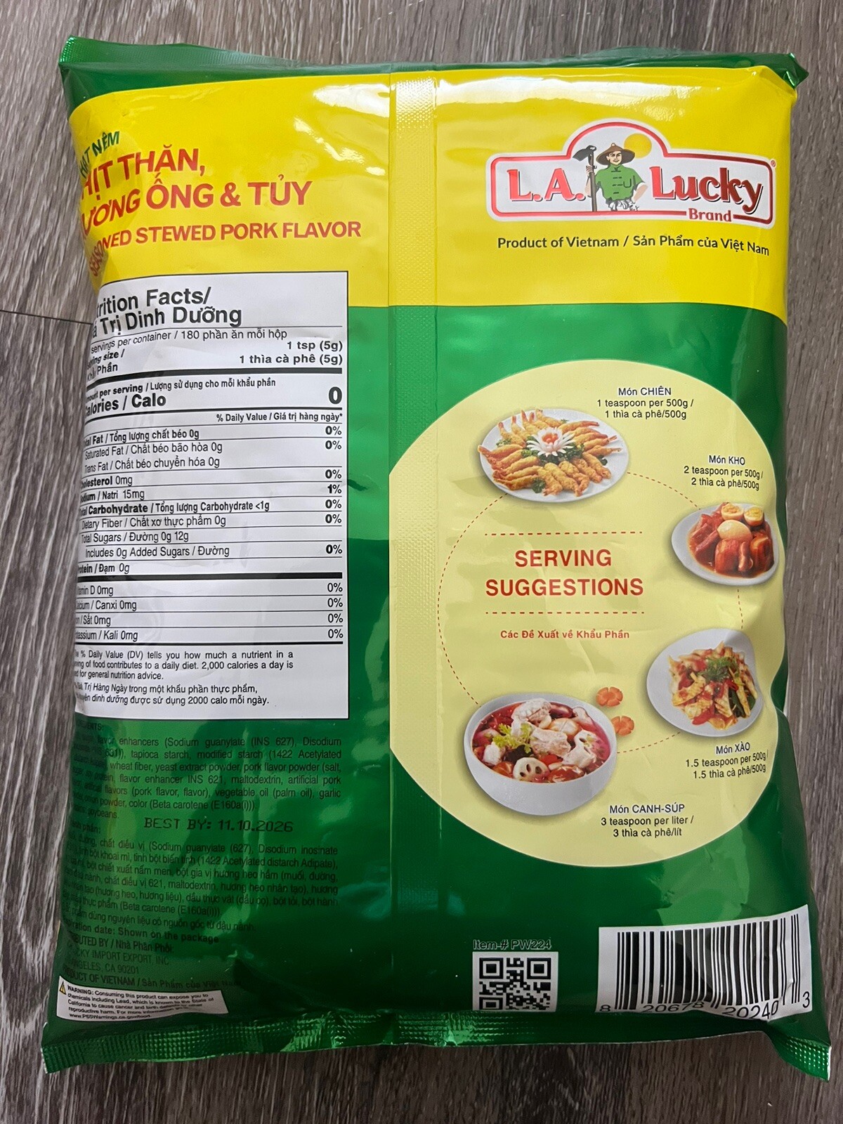 Seasoned Stewed Pork Flavor 2lb- Hat Nem Thit Than, Xuong Ong & Tuy by LA Lucky