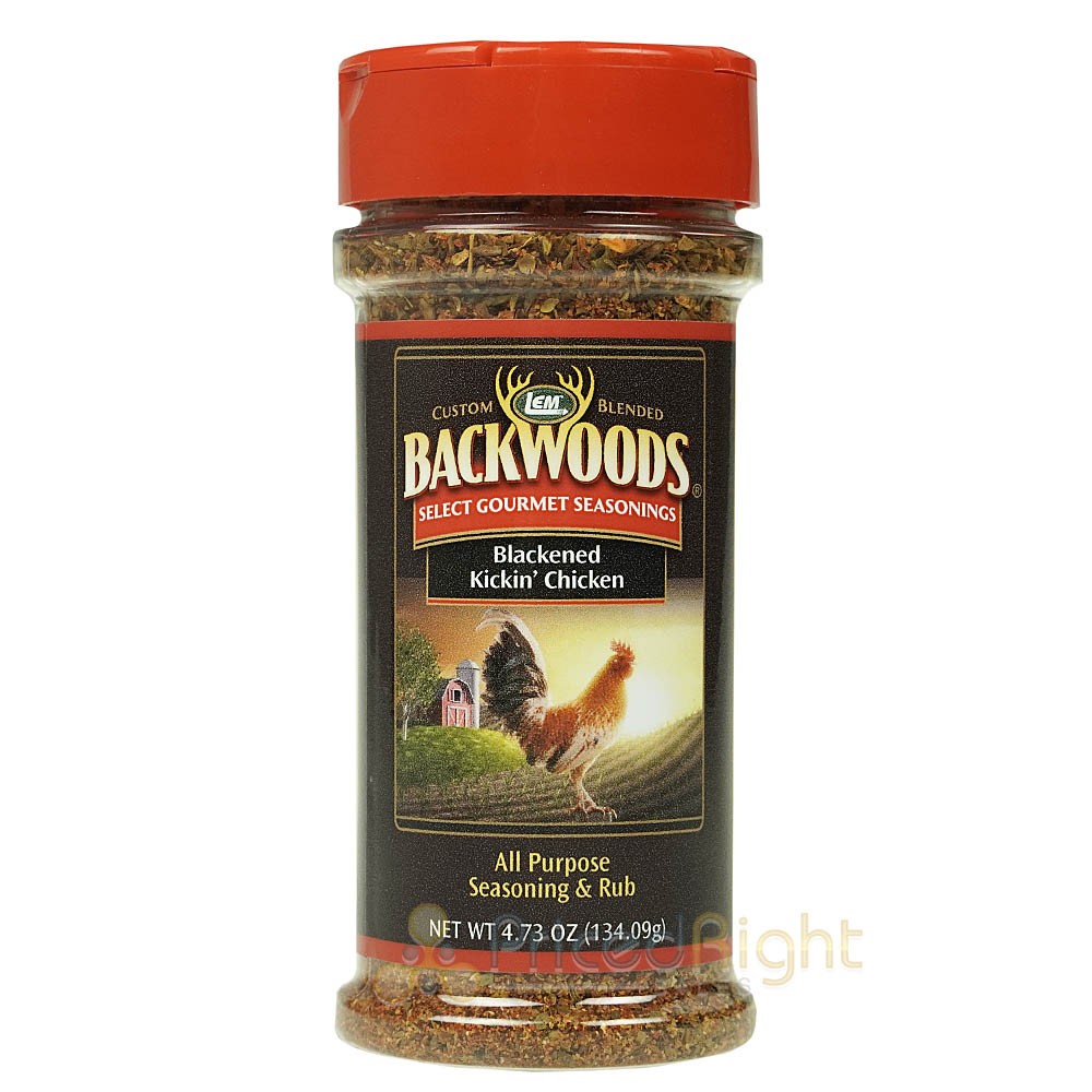 LEM Blackened Kickin’ Chicken All Purpose Seasoning & Rub Backwoods 4.73 Ounces