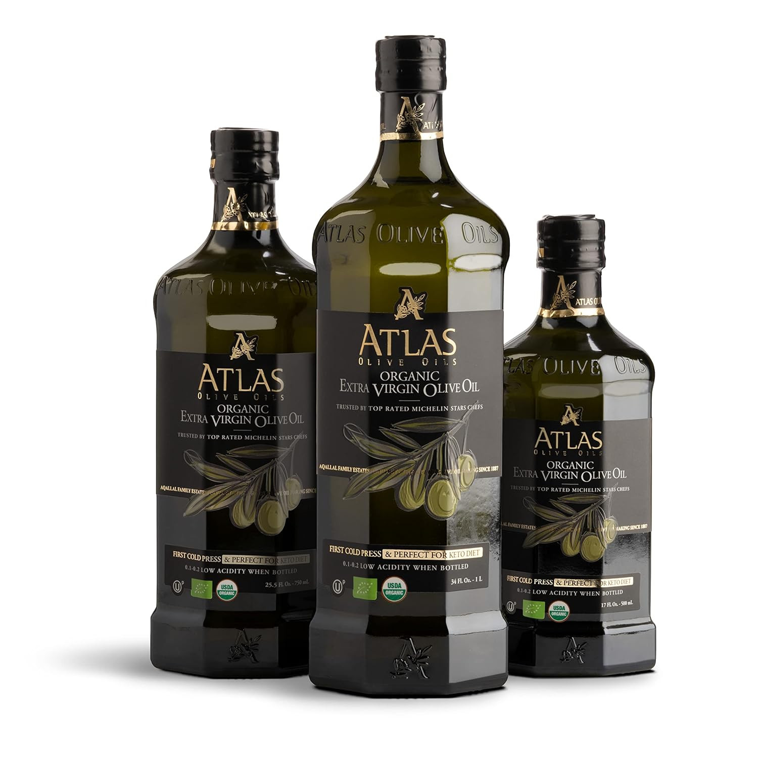 Atlas 1 LT Cold Press Extra Virgin Olive Oil with Polyphenol Rich from Morocco |