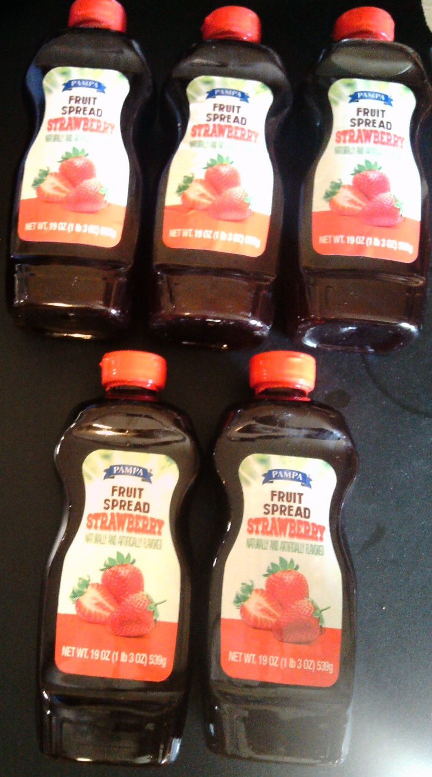 SEVEN (7) Pampa Strawberry Spread 19oz (10/26 (1 ), 11/26 (1), 1/27 (4), 5/27 (1