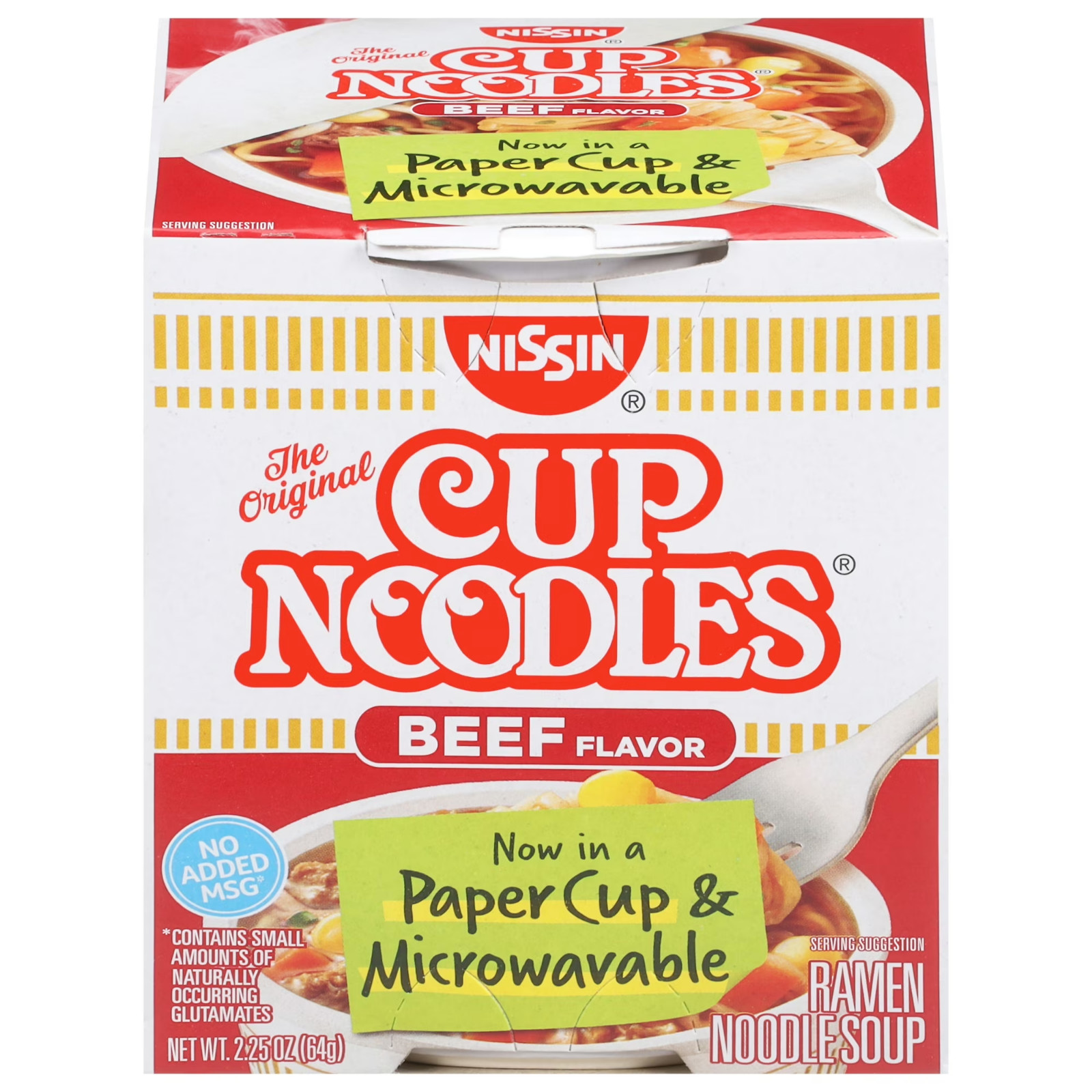 (12 pack) Nissin Foods The Original Cup Noodles Ramen Noodle Soup, Beef Flavor..