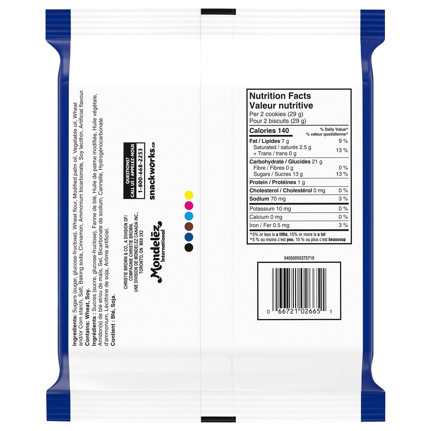 6 Packs of Christie Oreo Cinnamon Bun Sandwich Cookies 261g Each