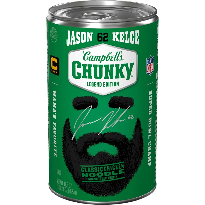 JASON KELCE LEGEND EDITION CAMPBELL CHICKEN NOODLE SOUP CAN