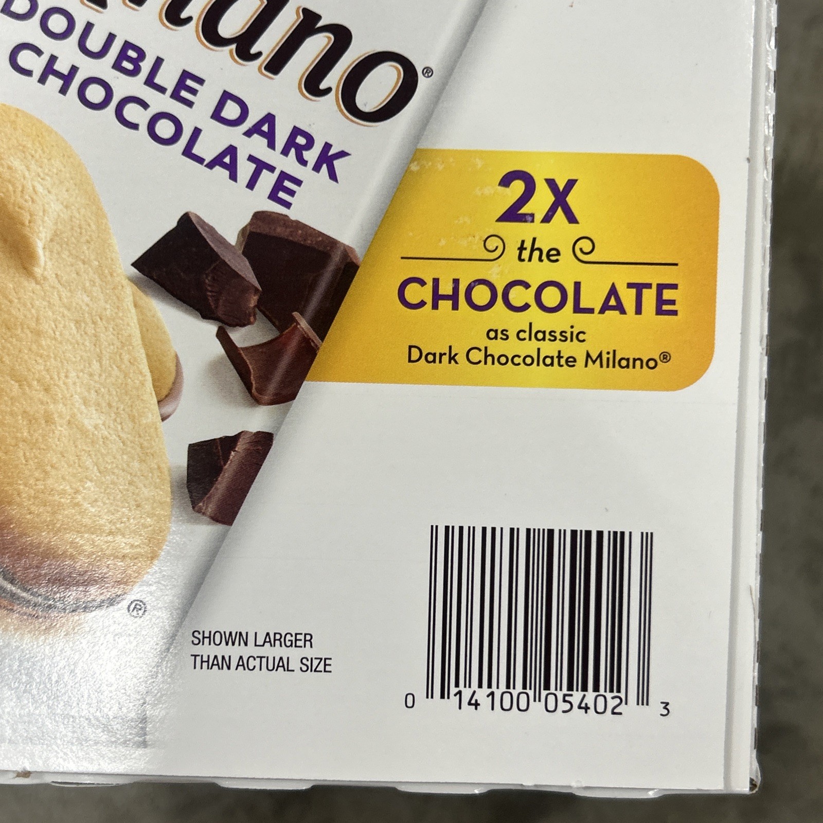 2-Pack Milano Cookies, Double Dark Chocolate, 0.98 oz, 30-count