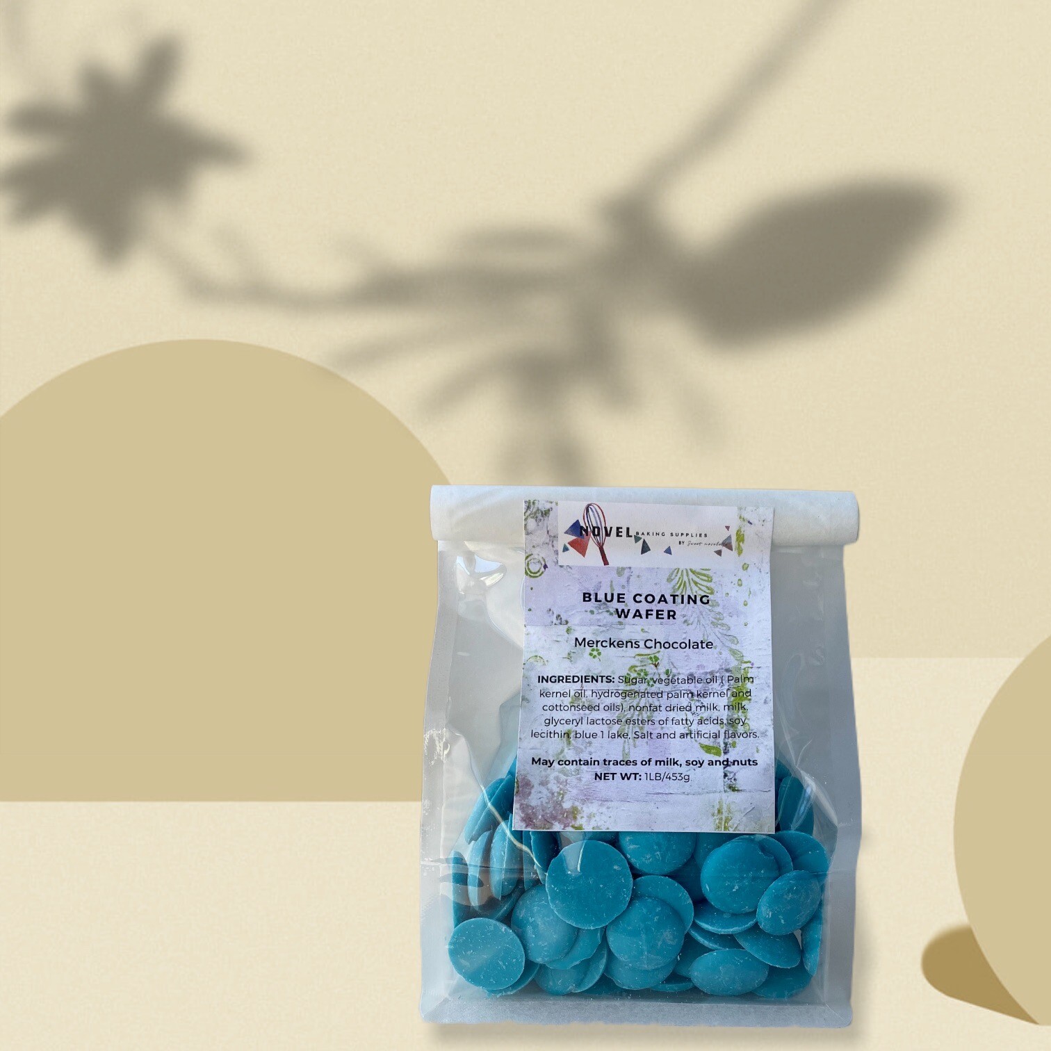 Merckens Blue Color Chocolate Wafers: 1lb Comes In Other Colors As Well.