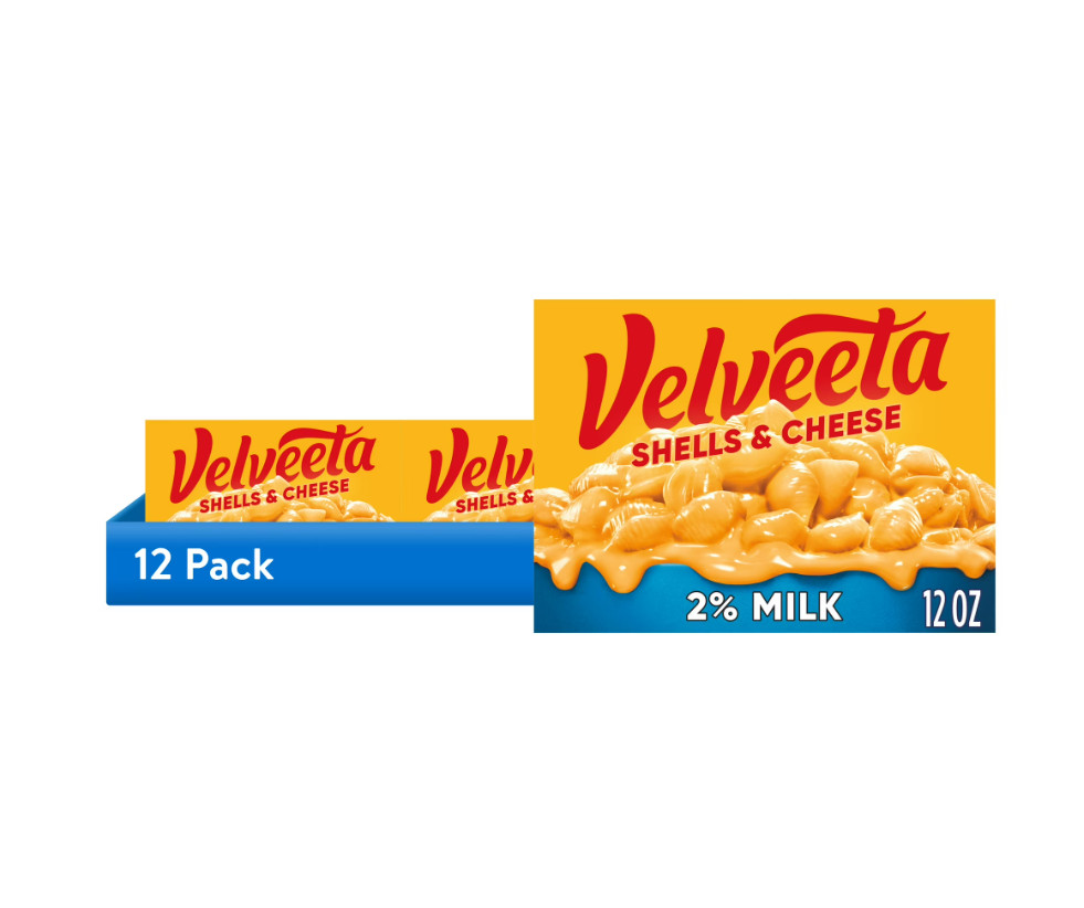 (12 pack) Velveeta Shells and Cheese Mac and Cheese, 1 Box, for Easy Dinner or D