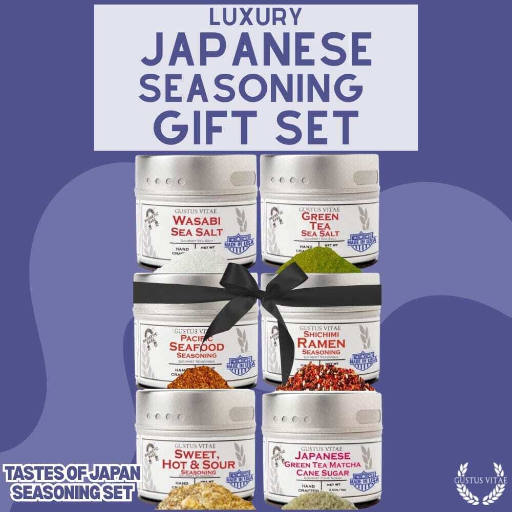 Japanese Seasoning Gift Set – Tastes of Japan – Artisanal Spice Blends Six Pack