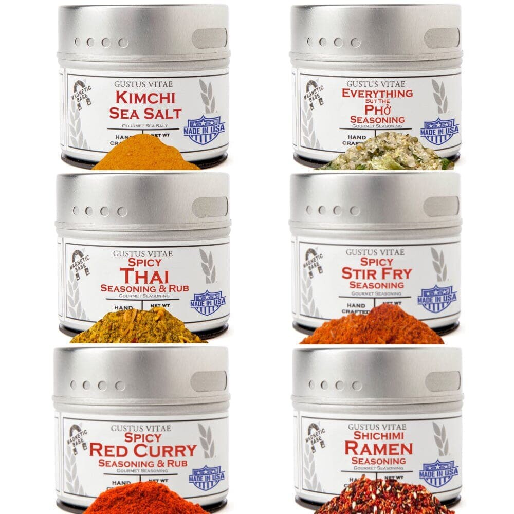 Asian Seasonings Gift Set – Tastes of Asia – Artisanal Spice Blends Six Pack