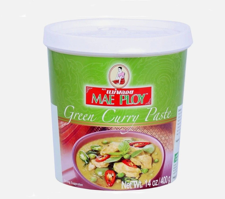 Mae Ploy Green Curry Paste Tub Authentic Thai Cuisine Traditional Spice Mix 400g