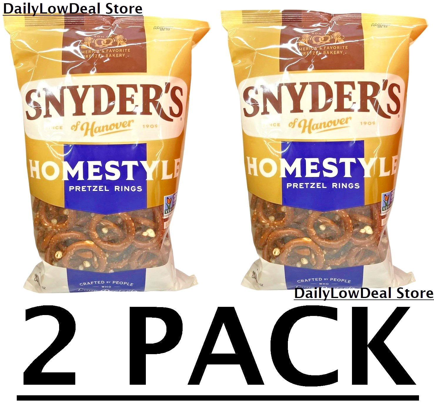 2 PACK – Snyder’s Of Hanover Homestyle Pretzel Rings 12 oz Snyders (Total 24 oz)