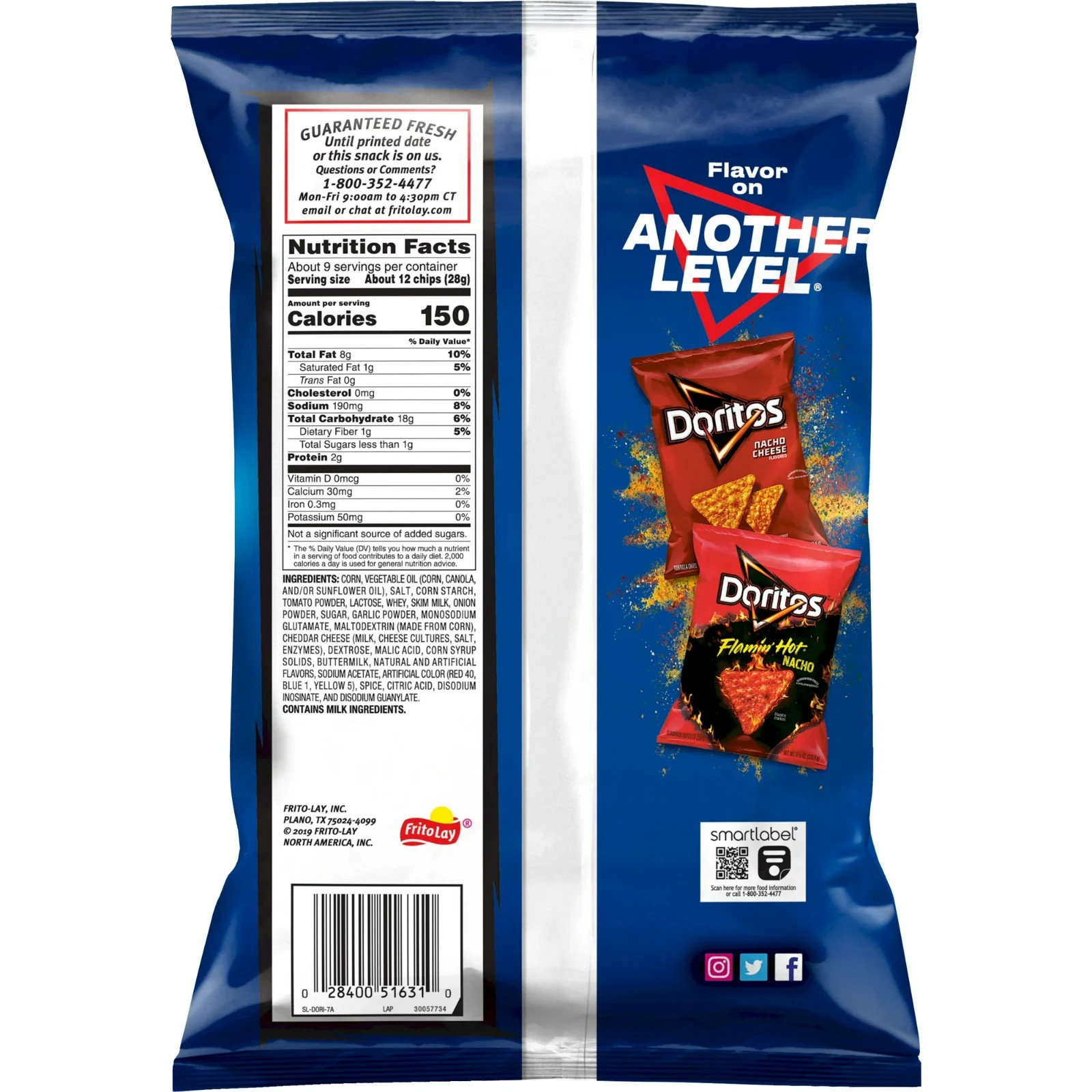 DORITOS COOL RANCH Flavored Tortilla Chips 9.25Oz Bag Snacks (2 Pack)