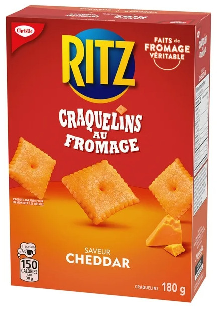 Ritz Cheese Nibs Cheddar Crackers 180g (4 Pack)