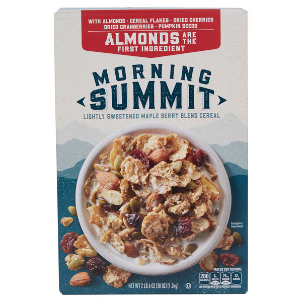 2-Pack General Mills Morning Summit Almond Cereal Maple Berry Blend, 38 Ounce