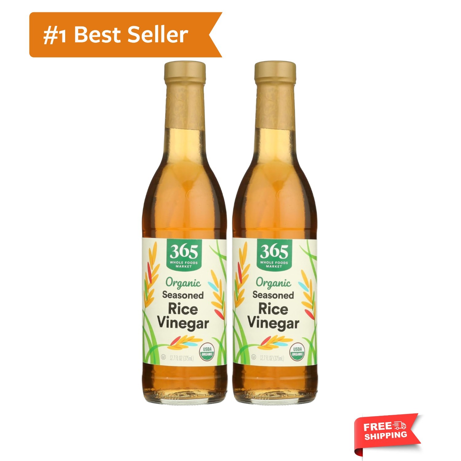 Vinegars Rice Seasoned Organic, 12.7 Fl Oz Pack of 2