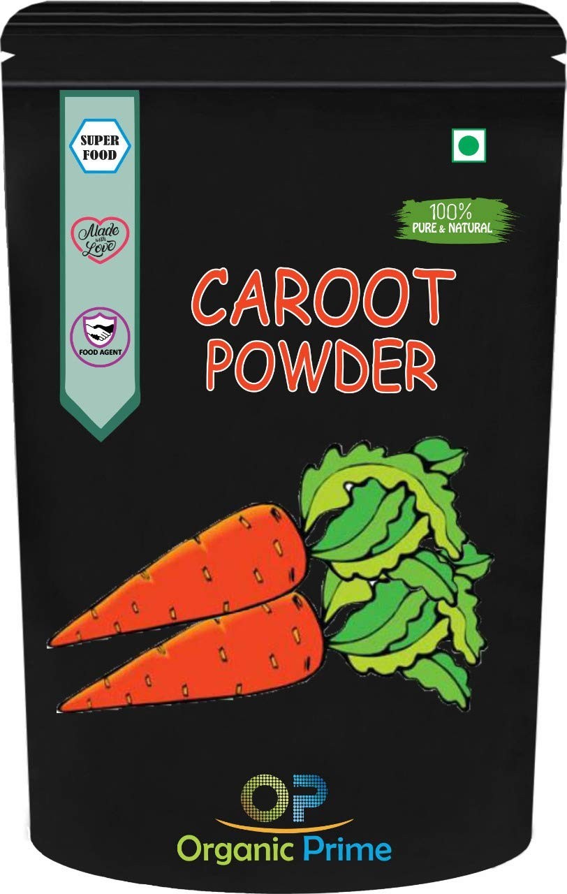 Organic Prime Carrot Powder Pure Dehydrated Dried Ground Baking Smoothie Spice
