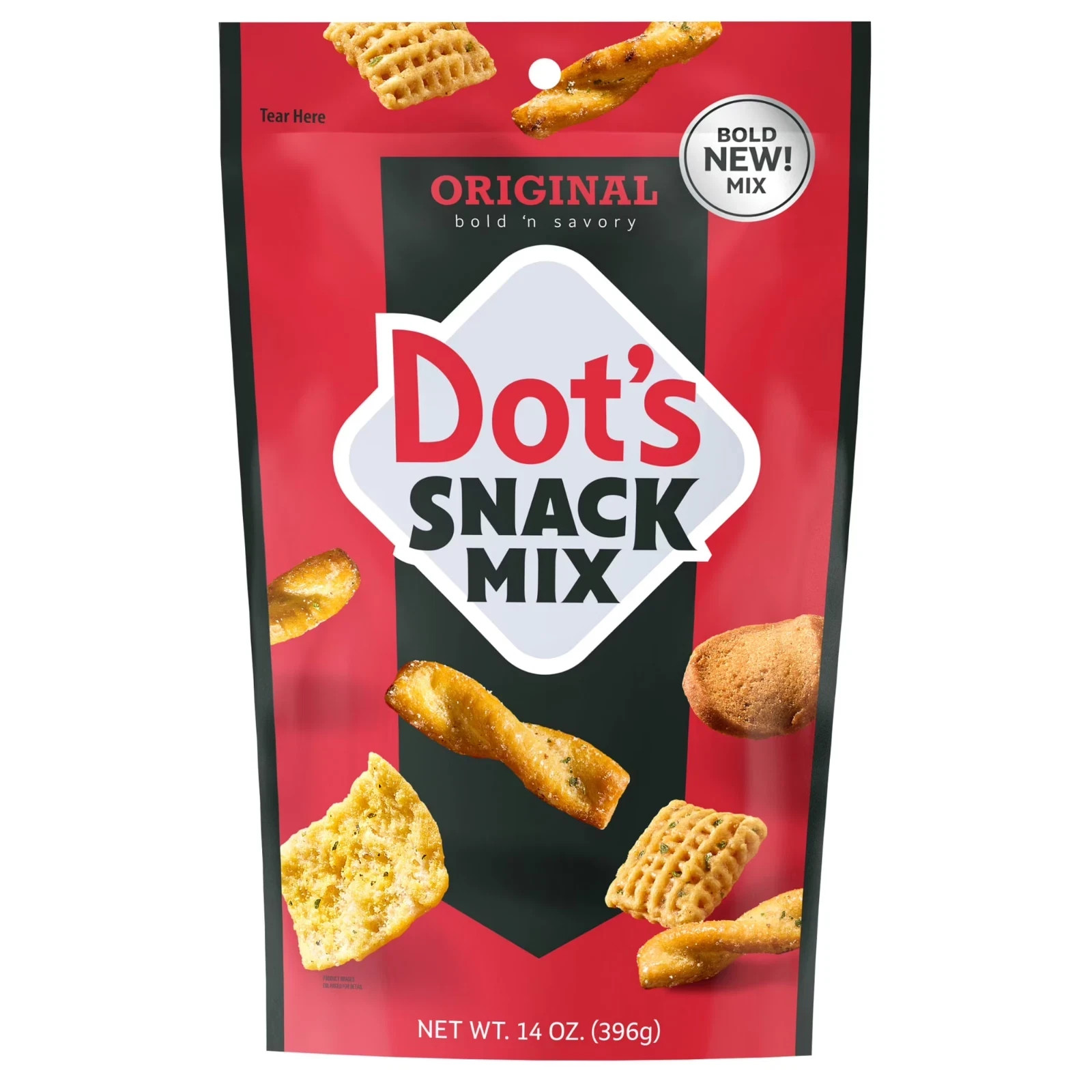 Dot’s Snack Mix, Mini Pretzels, Corn Cereal, Cheese Pita Chips, Rye Chips, 14 oz