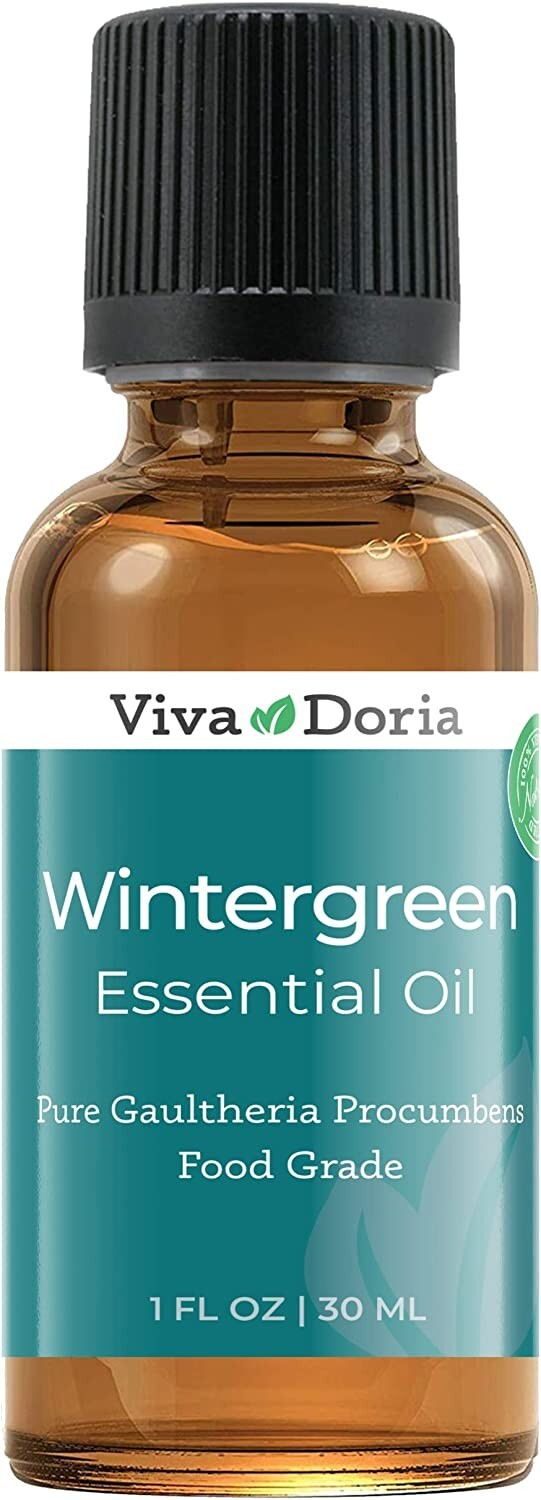 Viva Doria Pure Wintergreen Essential Oil, Food Grade, 1 Fl oz
