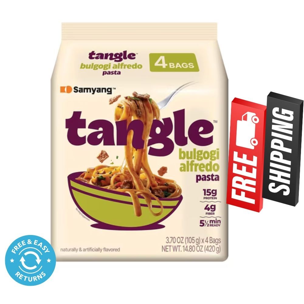Tangle Instant Pasta Bulgogi Alfredo Flavor, 3.70 oz (105g), 4-Pack
