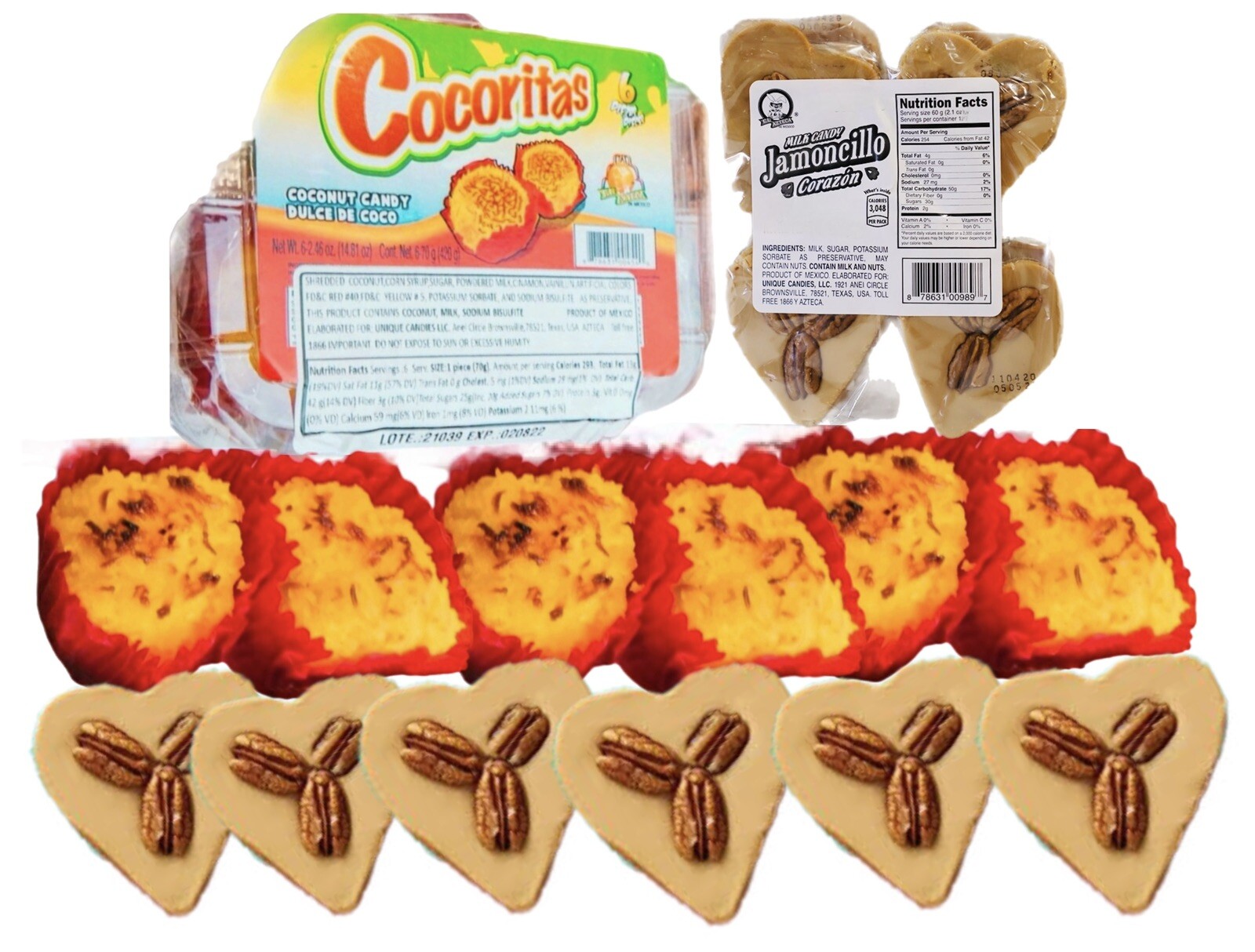 cocada & jamoncillo mexican candy bundle 12 pc tiktok viral DIY