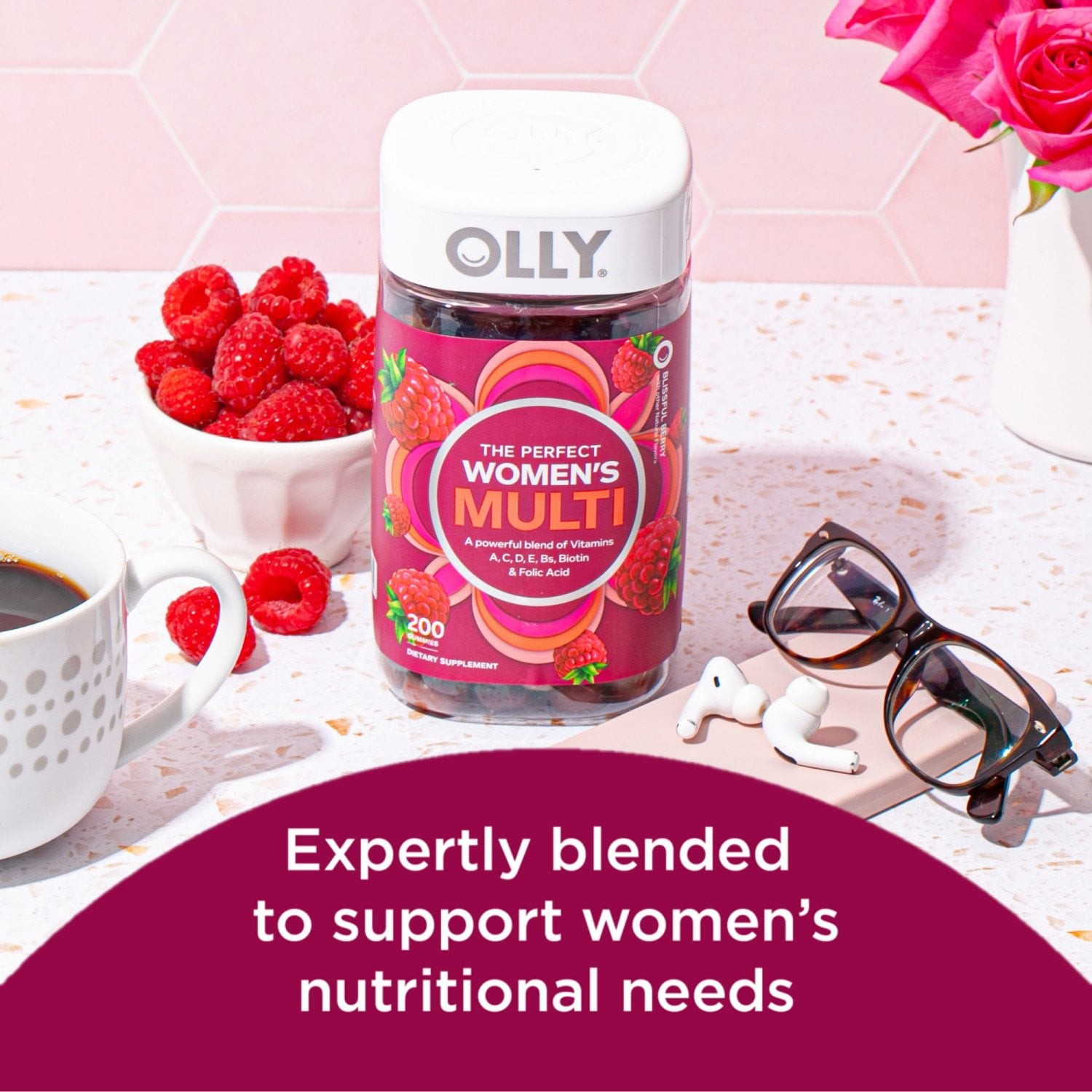 OLLY Women’s Health & Immune Support Multivitamin Gummies, 200 ct.