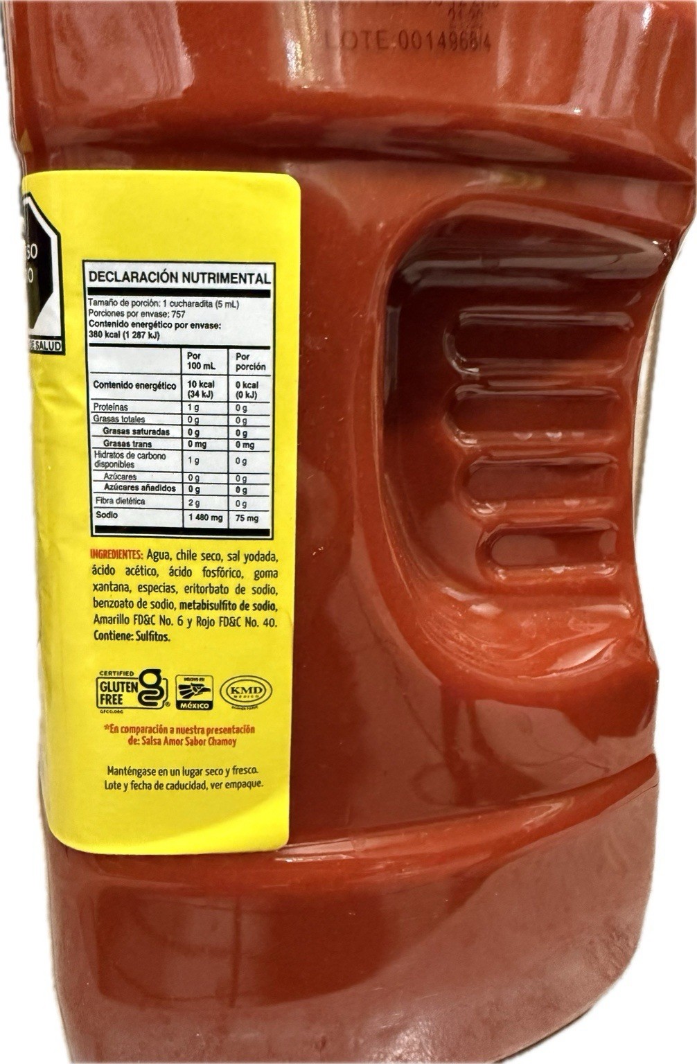 SALSA PICANTE SONORA CHILE DE ARBOL HOT SAUCE SALSA MEXICANA (3 Liter JUMBO)
