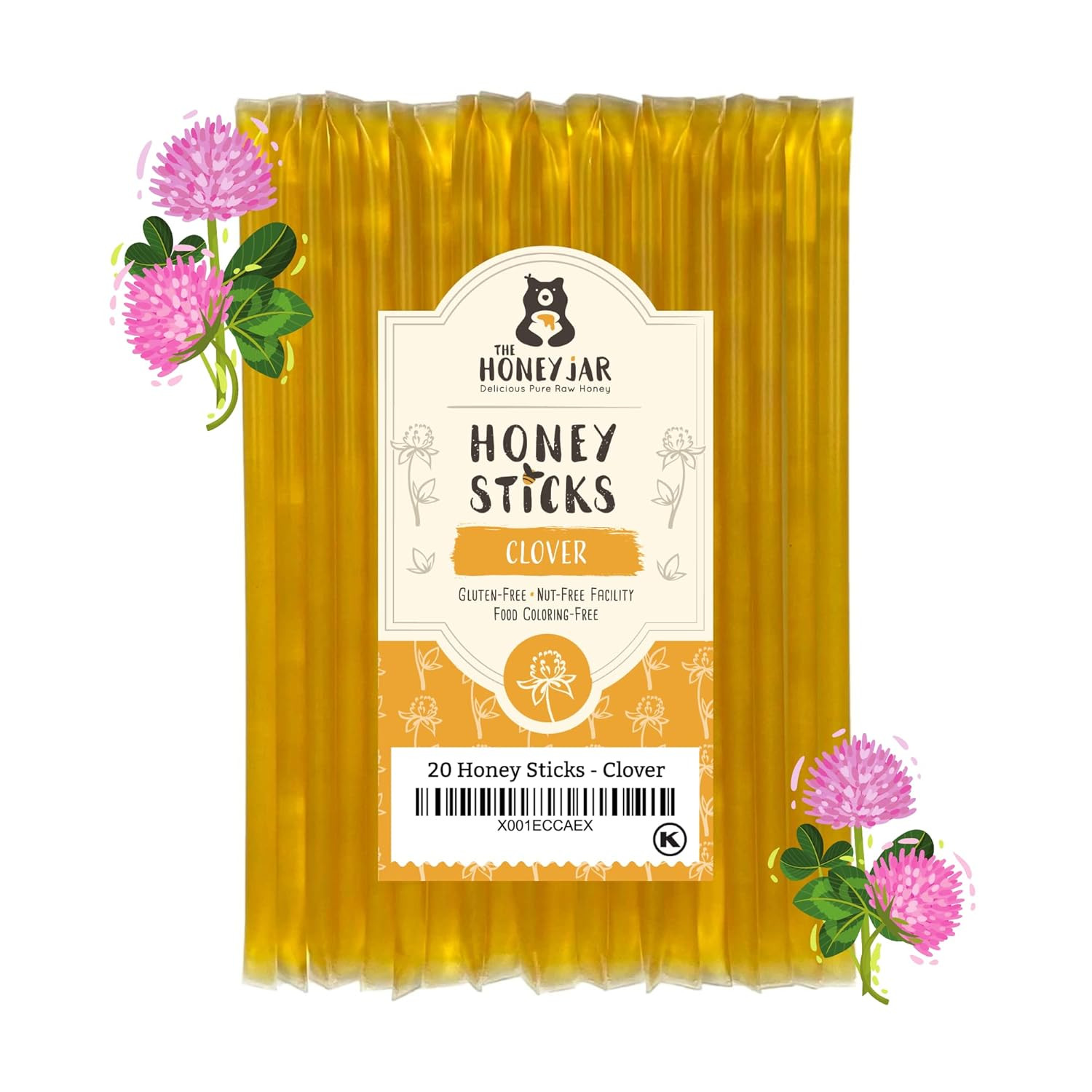 The Honey Jar Plain Honey Sticks – Pure Honey Straws For Tea, Coffee, Treats