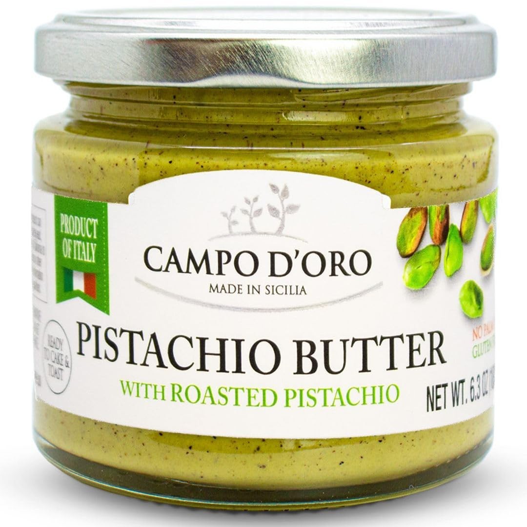 – Pistachio Butter Sweet Spreadable Cream, 6.3 Oz (180G), Rich & Nutty for Knafe