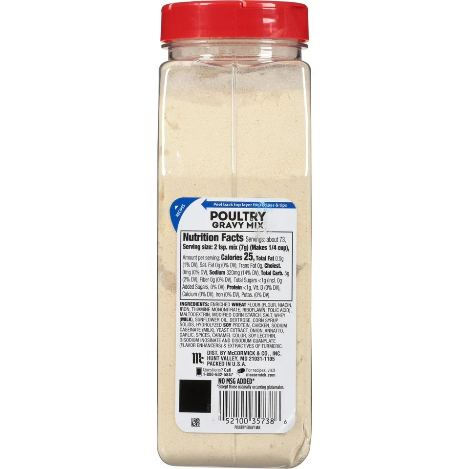 McCormick Poultry Gravy Mix, 18.0 oz BOTTLE