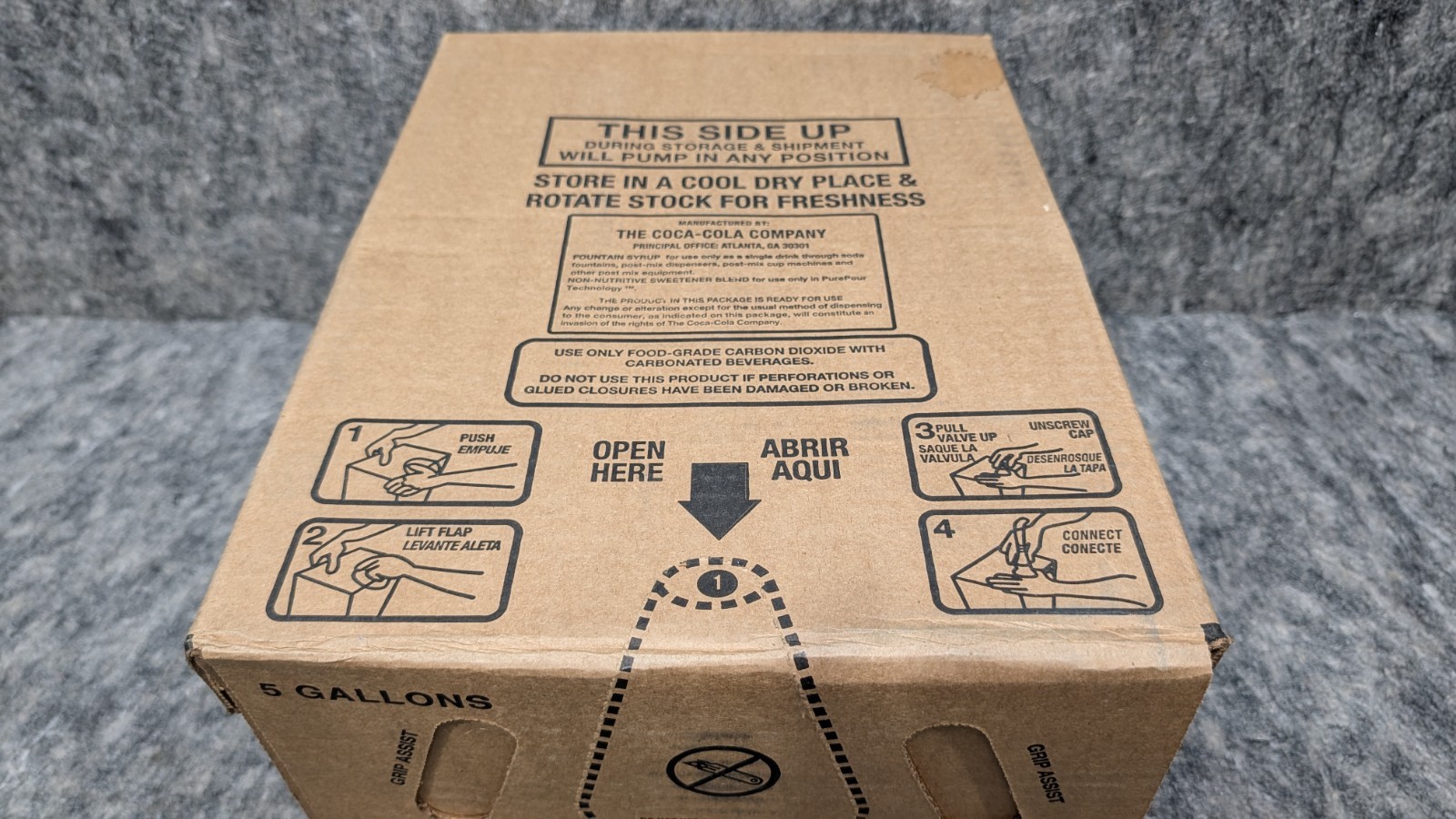 Coca Cola Coke Classic 5 Gallon Soda Syrup Concentrate Bag in Box BB 10/28/25