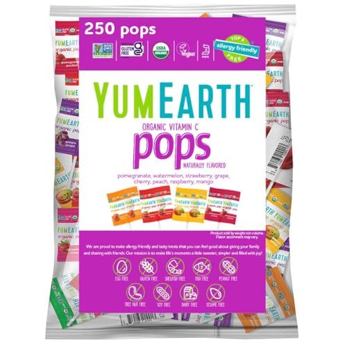 YumEarth Organic Vitamin C Pops Variety Pack, Assorted Flavor Names , Sizes