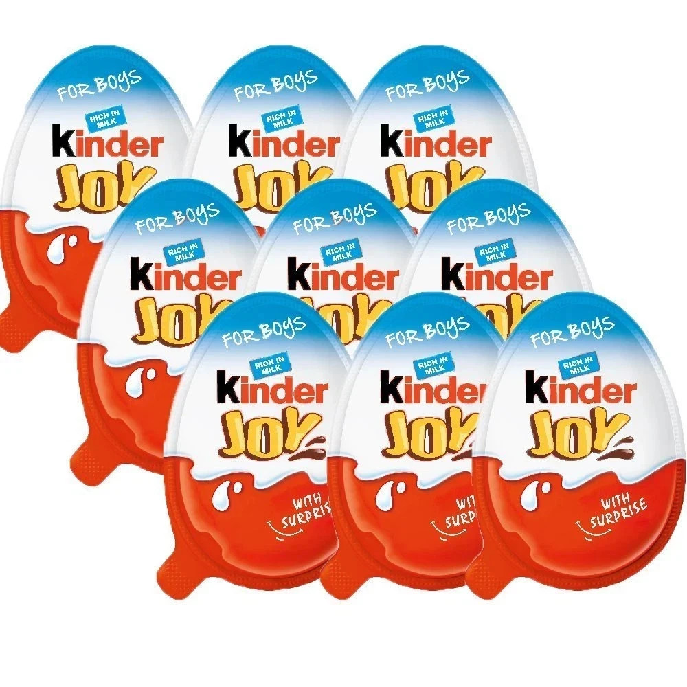 100 Pcs Kinder Joy Chocolate Surprise Eggs -For Boys – surprise gifts inside SF