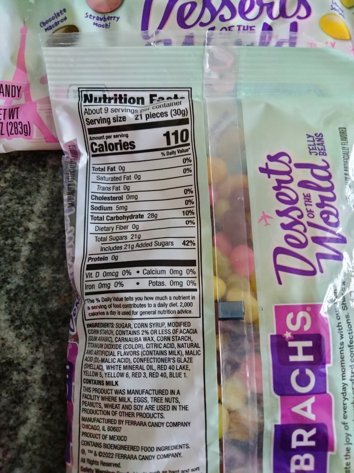 4 x Brach’s Desserts of the World Jelly Beans 10 oz Bags 06/2024 Candy Treats