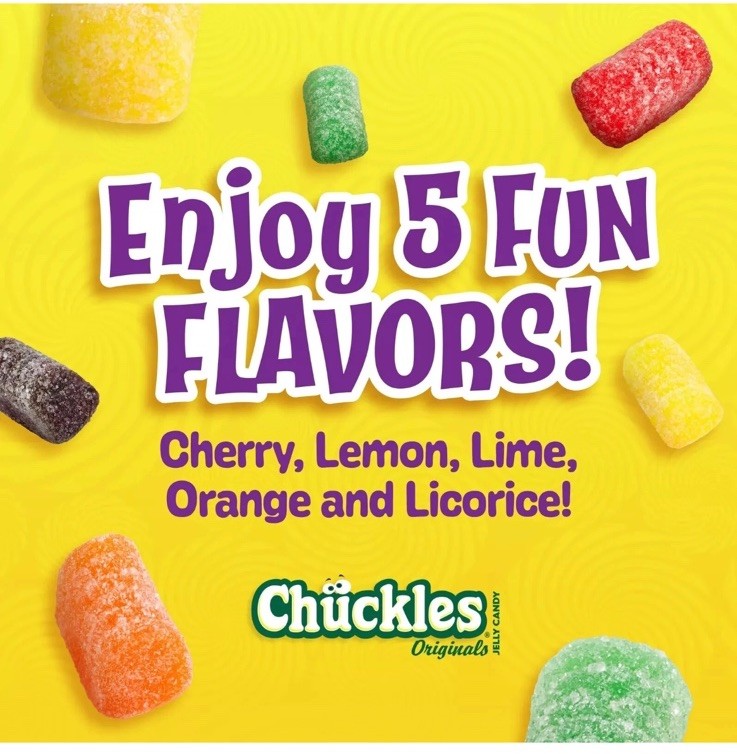 Chuckles Original, Jelly Sugar-Coated Candies, Fruit Flavored Candy,(Pack of 24)