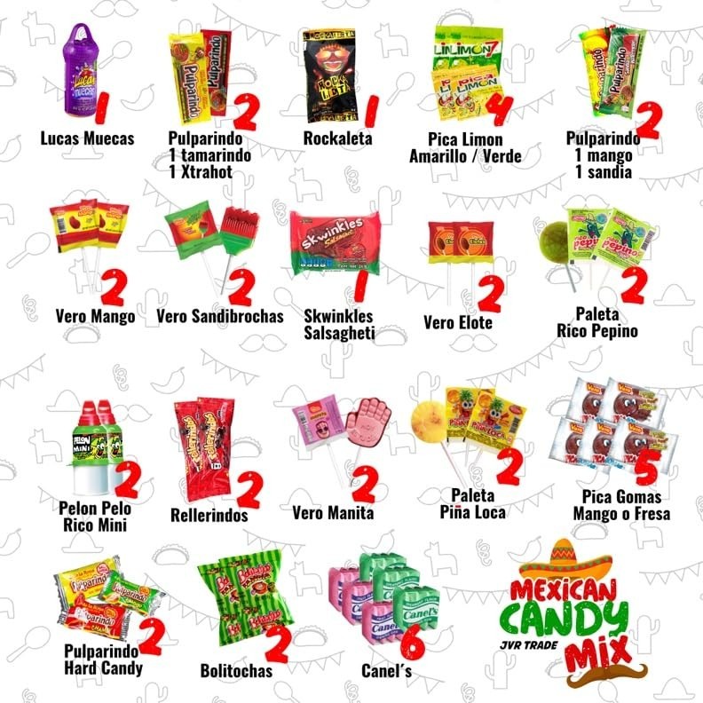 42 Piece Mexican Candy Bag – A Delicious Mix of Sweet, Sour and Spicy Treats