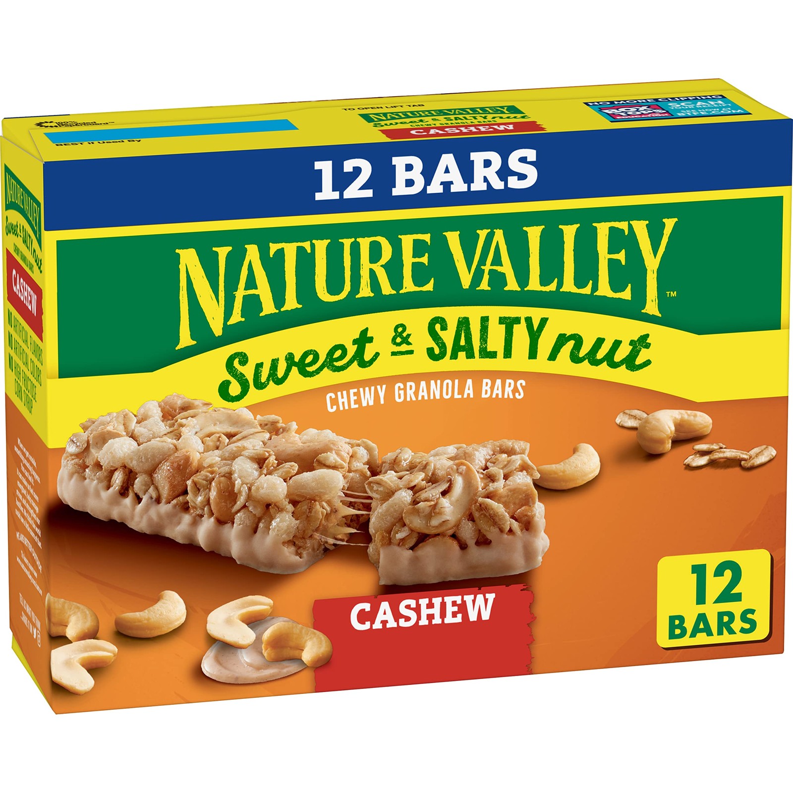 Nature Valley Granola Bars, Sweet and Salty Nut, Cashew, 12 Count (Pack of 1)