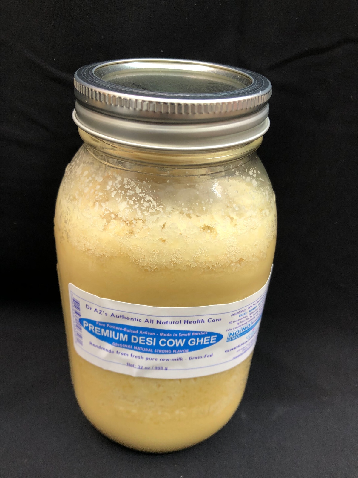 32oz Premium Strong Flavor COW GHEE 100%PURE Desi Indian GrassFed HOMEMADE Glass