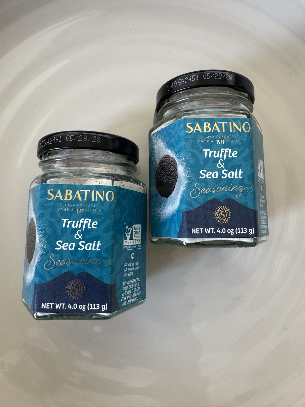 Sabatino Truffle & Sea Salt Seasoning Set 4oz – New & Sealed Exp 28-May-2028