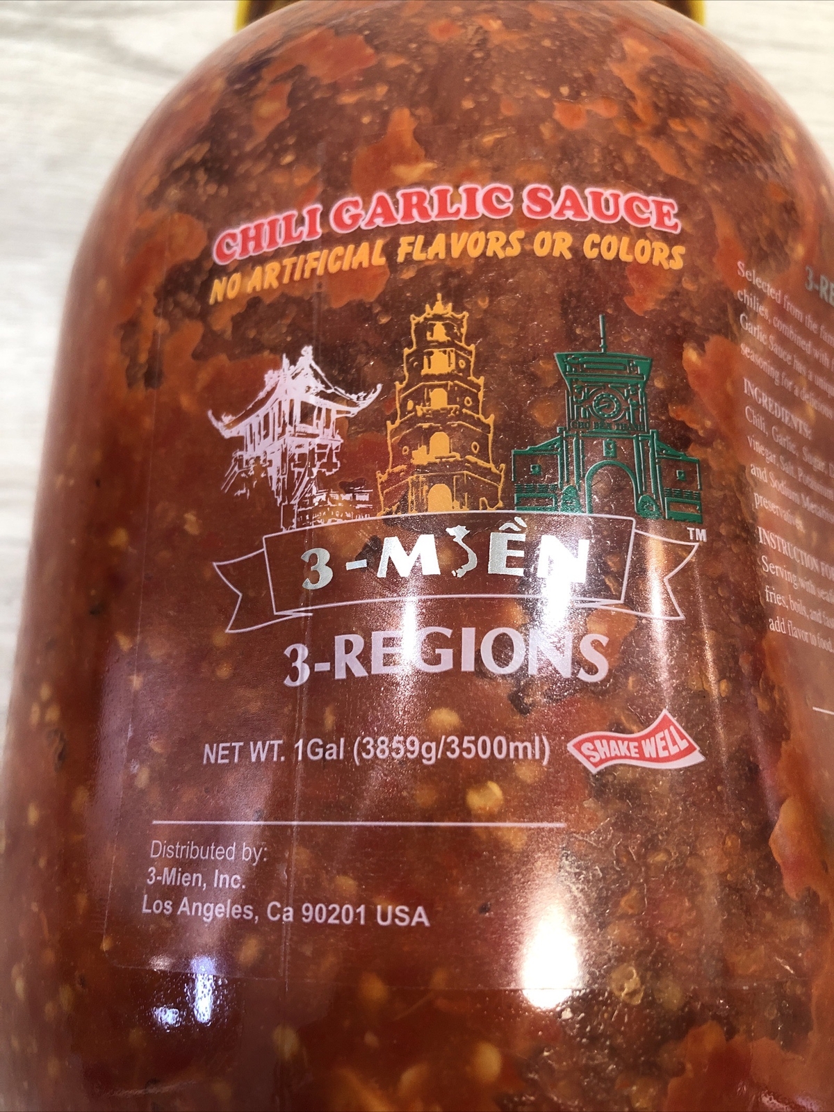 A 8.5 Lb Chili Garlic Sauce (Fresh Chili Paste, Delicious By 3 Regions 1 Gallon