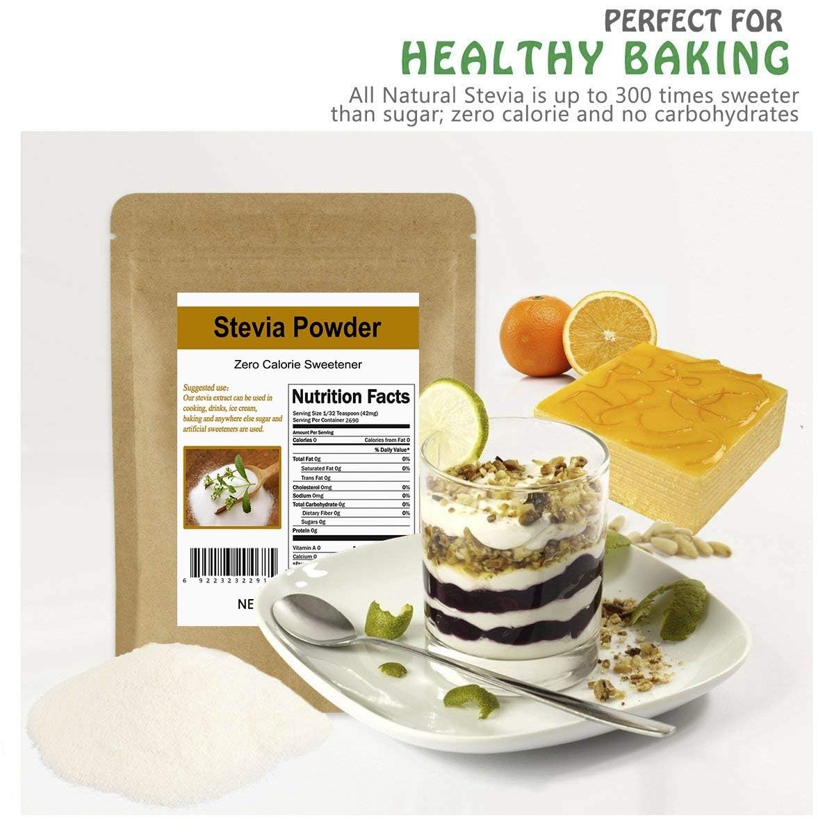 CCnature Stevia Powder Extract Natural Sweetener Zero 4 Ounce (Pack of 1)