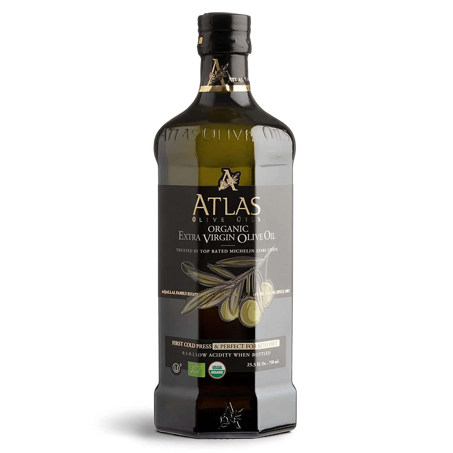 Atlas 1 LT Cold Press Extra Virgin Olive Oil with Polyphenol Rich from Morocco |